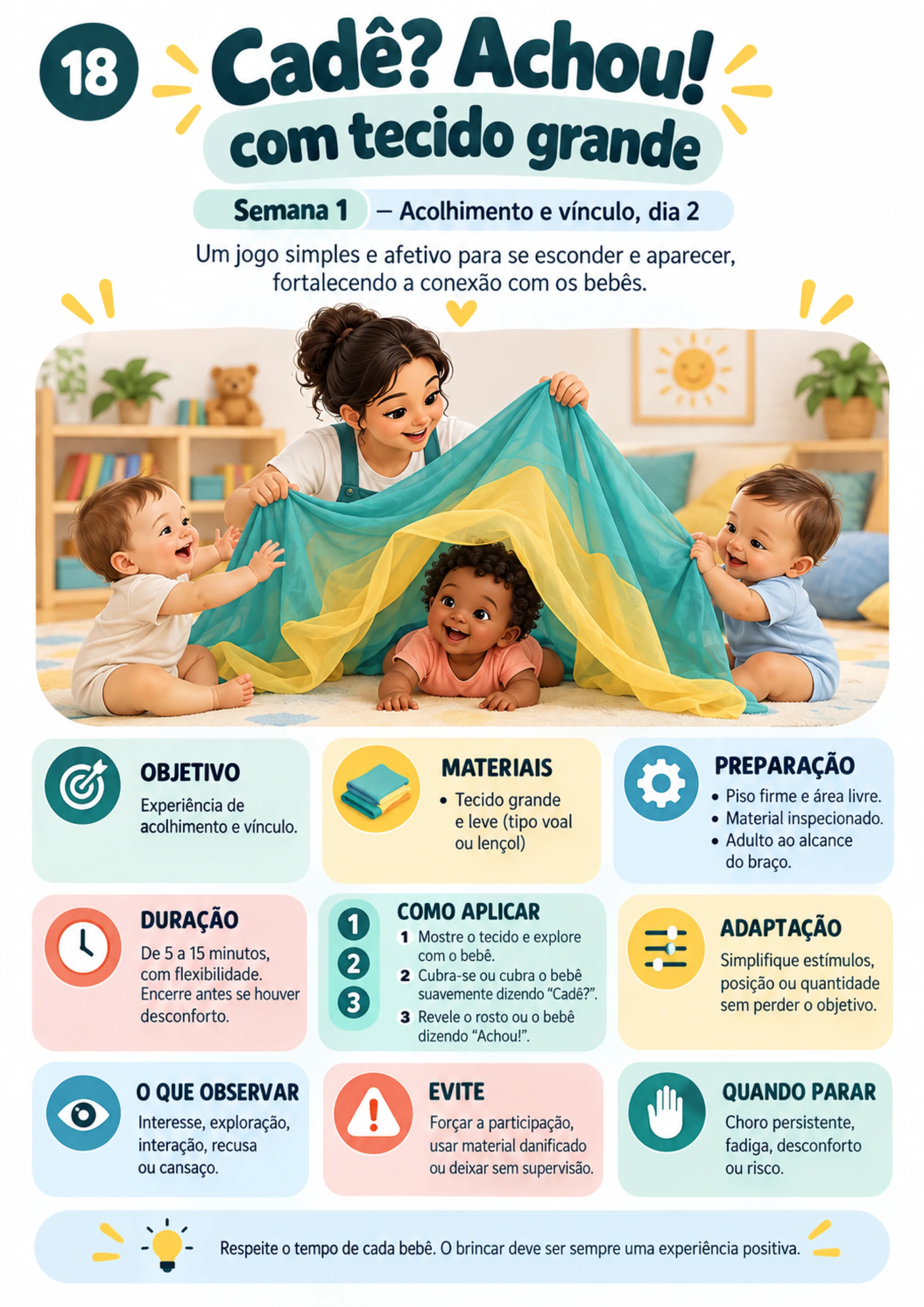 Proposta Cadê? Achou! com tecido grande