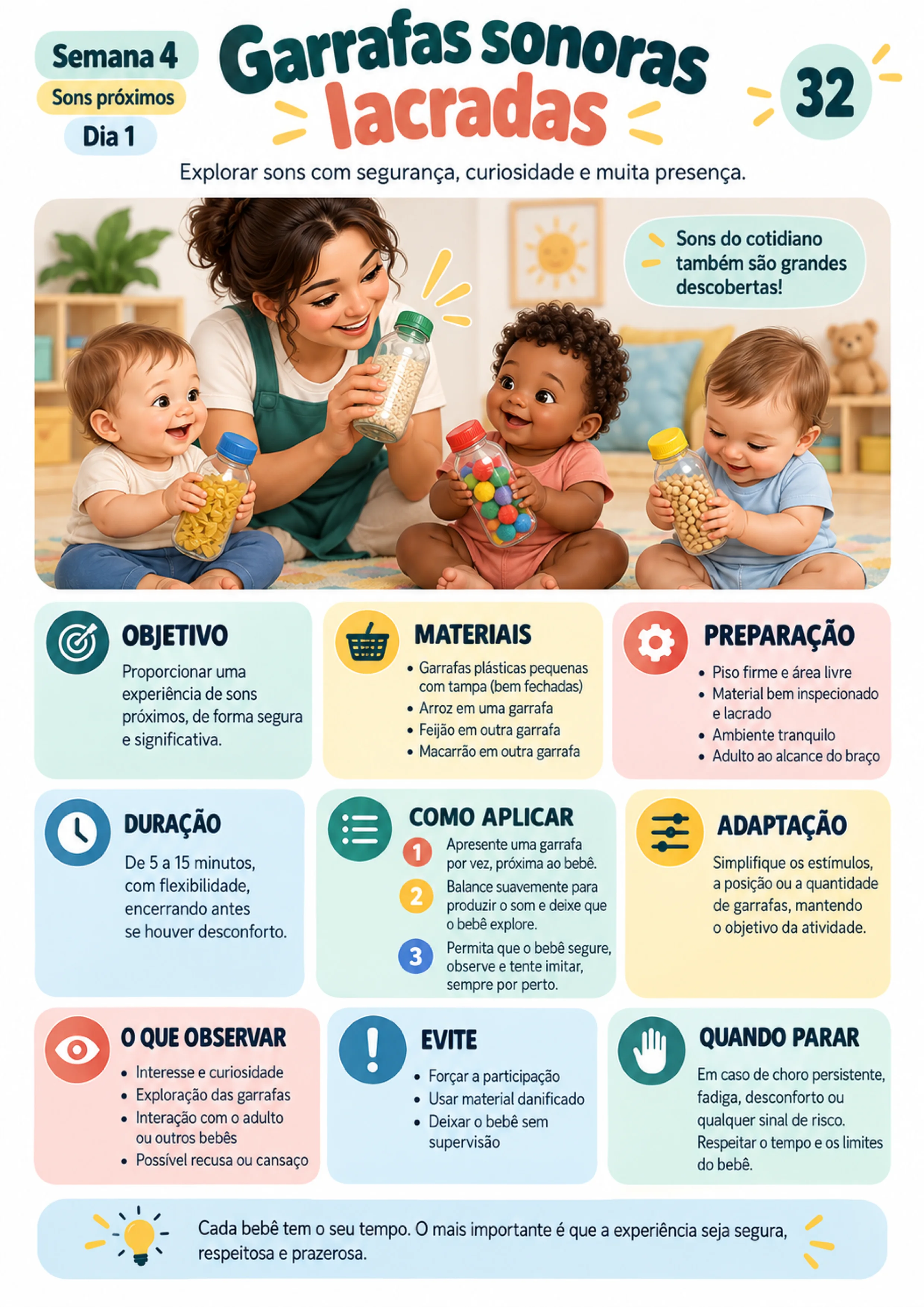 Proposta Garrafas sonoras lacradas